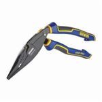 Irwin® Vise-Grip® 1902419 Ergomulti Long Nose Plier With Side Cutter, Wire Stripper, Serrated Jaw, 2 in Jaw Length, 1-1/8 in Jaw Width, Alloy Steel Jaw, 8 in OAL, 3/16 in Tip Width, Cutter Included: Yes, No Non-Sparking, Wire Stripper Included: Yes