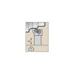 Kennametal® 2273046 Kenclamp™ Indexable Turning Toolholder, DWLN Tool Holder, Insert Compatibility: WN..332, Left Hand Cutting Direction, 3/4 in H x 3/4 in W Shank, 5 deg Lead Angle, Negative Rake, 4-1/2 in OAL