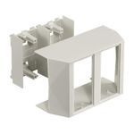 PREMISE WIRING POLYTRAK® BaseTrak® PB3FCIB2G 2-Gang Raceway Full Capacity Box, 7.2 in L x 3.17 in W x 4.8 in H, PVC, Office White