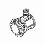 Bridgeport® 232-DC2 Conduit Connector, 1 in Trade, Die Cast Zinc, Ball Burnished/Mirror Smooth