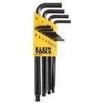Klein® BLK12 Key Set, Measurement System: Imperial, 12 Piece, 0.05 to 5/16 in Hex, L-Handle Handle, Alloy Steel