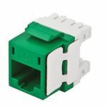 PREMISE WIRING NEXTSPEED® HJ6AGN Ascent Cat6A Standard Universal Jack Insert, Keystone Module, Thermoplastic, Green