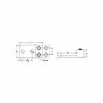 Blackburn® ADR60-22D Type ADR-ALCUL Dual Rated Mechanical Connector, 2 AWG to 600 kcmil Aluminum/Stranded Copper Conductor, 1/2 in Stud, 2 Bolt Holes, Aluminum