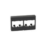 Panduit® Mini-Com® CFFP4BL Modular Furniture Faceplate, 1 Gang, 4 Ports, Mini-Com® Module, Snap-On Mount, ABS