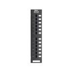 Panduit® DP12688TGY Flat Loaded RJ45 Patch Panel, 12 Ports, Category: Cat 6