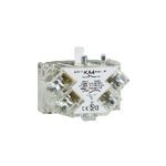 Schneider Electric Harmony™ 9001KA3 Contact Block With Protected Terminal, 30 mm, 1NC Contact Configuration, 10 A at 250 VAC Contact, Silver Alloy Contact, Red