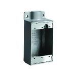 Killark® FS-2 Type FS Dead End Shallow Cast Device Box, Copper-Free Aluminum, 18 cu-in Capacity, 1 Gang, 1 Outlet, 2 in H x 2-7/8 in W Dimensions