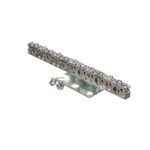 Siemens ECLX074M Grounding Bar, 7 in L, 14 to 4 AWG, 14 to 1/0 AWG Aluminum/Copper Conductor, 23 Terminals