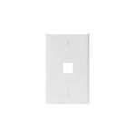 QuickPort® 41080-1WP Standard Wallplate, 1 Gang, 4.53 in H x 2.77 in W, Plastic, White