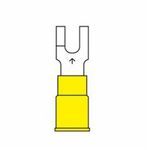 Scotchlok™ MV10-6FBX Block Fork Terminal, 12 to 10 AWG Conductor, 1.03 in L, Brazed Barrel, ETP Copper, Yellow