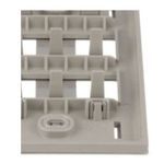 Panduit® CFPL4SY Label Pocket Faceplate, 1 Gang, 4 Ports, Mini-Com® Module, Surface Mount, Stainless Steel