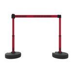 Banner Stakes PL4297 PLUS Barrier Set X2, Red "Do Not Enter-Arc Flash Boundary", Includes: 2 PLUS Stanchions, 2 PLUS Bases, 1 PLUS Banner Head, 1 PLUS Receiver Head, Belt Length 15 ft, Suitable for Indoor/Outdoor Use