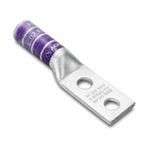 BURNDY® HYLUG™ YA3C2N YA-2N 2-Hole Compression Lug, 2 AWG Copper Conductor, Die Code: 9, 1/2 in Stud, Copper