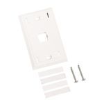 CommScope 108258427 Type L Faceplate, 1 Gangs, 1 Ports, Flush Mount, Thermoplastic
