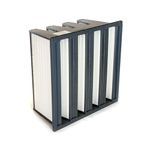 Koch Filter® 111-691-102-DH DuraMAX 4vS-16 High Efficiency Air Filter with Double Header, 24 in H x 20 in W x 12 in D, 16 MERV