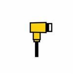Turck Eurofast® WK4.4T-6 Single End Cordset, M12x1 Connector, Right Angle Female Connector, 6 m Cable Length, 4 Pole, 1 Keyway