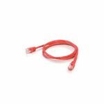 Quiktron® 570-130-005 Value Series Booted Patch Cord, Category: Cat 5e, 24 AWG Solid Copper Conductor, RJ45 Male Connector, 5 ft Cord Length, Red