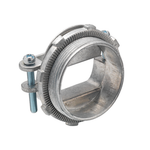Bridgeport® 676-DC2 Strap Conduit Connector, 2 in Trade, Die Cast Zinc, Ball Burnished/Mirror Smooth