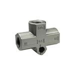 SMC® VR1210-01 VR12 Air Operating Shuttle Valve, 1/8 in Port, 0 to 1 MPa Pressure