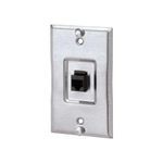 Panduit® KWP5EY Phone Wallplate, 1 Gangs, Silver, Stainless Steel