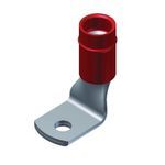 BURNDY® INSULUG™ YAEV8CRS1 YAEV-RS 1-Hole 90 deg Insulated Compression Tube Terminal, 8 AWG Solid/Stranded Copper Conductor, Die Code: 435, 1/4 in Stud, Tin Plated Copper
