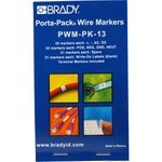Brady® Porta-Pack® PWM-PK-13 Wire Marker Book, Black/White Legend/Background, B-500 Vinyl Cloth