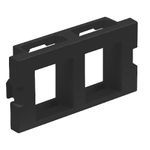PREMISE WIRING iSTATION™ IM2K1BK 2-Port Flat Unloaded AV Keystone Module, For Use With: Modular Plate Frames, Molded ABS, Black