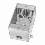 Red Dot® IHD4-2 Deep Universal Weatherproof Box, Die Cast Aluminum, 24.8 cu-in Capacity, 1 Gang, 4 Outlets, 4-9/16 in L x 2-13/16 in W x 2 in D Dimensions
