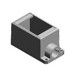 T&B® FD2-TB Type FD Dead End Deep Cast Device Box, Iron, 1 Gang, 1 Outlet, 1 Knockout, 4-9/32 in H x 2-3/4 in W x 2-13/16 in D Dimensions