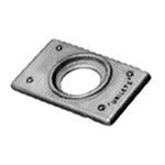 Appleton® FSK-1R-Z Cast Device Box Cover With Stainless Steel Screw, 4-9/16 in L x 2-13/16 in W, Receptacle Cover, Malleable Iron