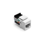 QuickPort® 41108-RW5 8-Conductor 8-Position UTP Connector, Cat 5 Module, Flush Mounting, 1 Ports, Plastic, White