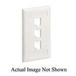 Panduit® Mini-Com® CFPL3EIY Classic Flat Vertical Faceplate with Labels, 1 Gang, 3 Ports, Mini-Com® Module, Flush Mount, ABS
