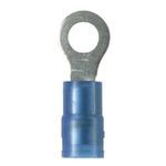 Panduit® Pan-Term® PNF14-8R-C PNF-R Insulated Ring Terminal, 16 to 14 AWG Conductor, 0.87 in L, Insulation Grip Sleeve Barrel, Copper, Blue