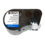 Brady® M-116-427 M Series Self-Laminating Printer Label, 1-1/2 in L x 1-1/2 in W, B-427 Vinyl, Black on White/Clear
