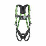 Miller® by Honeywell AirCore™ AC-TB/UGN Lightweight Unisex Harness, L/XL, 400 lb Load, Tongue Leg Strap Buckle, Quick-Connect Chest Strap Buckle, Cam Shoulder Strap Buckle, Steel Hardware, Black/Green