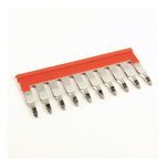 Rockwell Automation Plug-In Center Jumper, 6 mm Center to Center, 10 Pole, Red, 1492-J Blocks