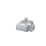 Crouse-Hinds Quick-Lok™ QLK50D Duplex Conduit Connector With Captive Clamp, 1/2 in Trade, For Use With AC/MC Cable, Tubular Steel, Zinc Plated