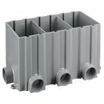 PREMISE WIRING PFBRG3 Fully Adjustable Non-Metallic Floor Box With Metal Cover, Plastic, 257.4 cu-in Capacity, 3 Gangs, 8 Knockouts, 6 in H x 11.75 in W x 6.9 in D Dimensions