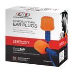 PIP® EZ-Twist™ 267-HPF610C Push-In Ear Plug, 30 dB Noise Reduction, Cylindrical Shape, Disposable, Corded Design