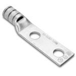 BURNDY® HYLUG™ YA36L2NTCFX YA-L-FX 2-Hole Compression Lug, 450 kcmil Flexible Copper Conductor, Die Code: 20/299, 1/2 in Stud, Tin Plated Copper