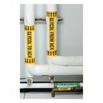 Brady® 91420 Non-Reflective Floor Marking Tape, Black on Yellow, 30 yd L x 2 in W x 0.004 in THK, B-946 Vinyl
