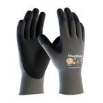 ATG® MaxiFoam® Lite 34-900/S General Purpose Gloves, Coated, S, Microfoam Nitrile Palm, Nylon, Dark Gray/Graphite, Continuous Knit Wrist Cuff, Microfoam Nitrile Coating, Resists: Abrasion, Cut, Puncture and Tear, Nylon Lining, Seamless Knit