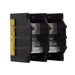Bussmann 16372-2 Barrier Power Distribution Block, 600 VAC/VDC, 310 A, 2 Pole, 14 to 10 AWG Wire, Aluminum/Molded Thermoplastic