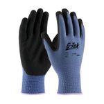 G-Tek® GP™ 34-500/L Unisex General Purpose Gloves, General Purpose Glove, Seamless Style, L, Nitrile Palm, 13 ga Nylon, Black/Blue, Knit Wrist Cuff, Nitrile Coating, Resists: Cut, Oil and Puncture, Nylon Lining