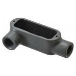 O-Z/Gedney LR67 Type LR Conduit Outlet Body, 2 in Hub, 7, 50 cu-in, Iron, Zinc Plated