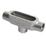 O-Z/Gedney TB-75 Type TB Conduit Outlet Body, 3/4 in Hub, 7 cu-in, Malleable Iron, Zinc Electroplated/Aluminum Enamel