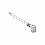 Brad® Micro-Change® 705001D02F120 120072 Single End Cordset, 1/2-20 UNF Connector, Female Connector, 12 ft Cable Length, 5 Pole, 2 Keyway