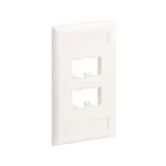 Panduit® Mini-Com® PanNet® CFPL4IW Classic Flat Faceplate, 1 Gang, 4 Ports, Surface Mounting, ABS