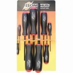 Bondhus® 10699 Ball End Standard Length Screwdriver Set, Measurement System: Metric, 9 Piece, Steel/Thermoplastic, ProGuard™ Soft Rubber Coated