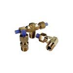 SMC® KFH08N-02 KF Metric Size Pneumatic Connector, 8 mm x R-1/4 Nominal, Brass